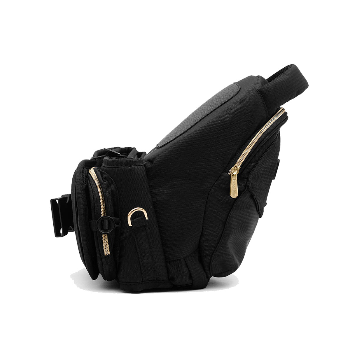 Black Gold Baby Carrier with Hip Seat