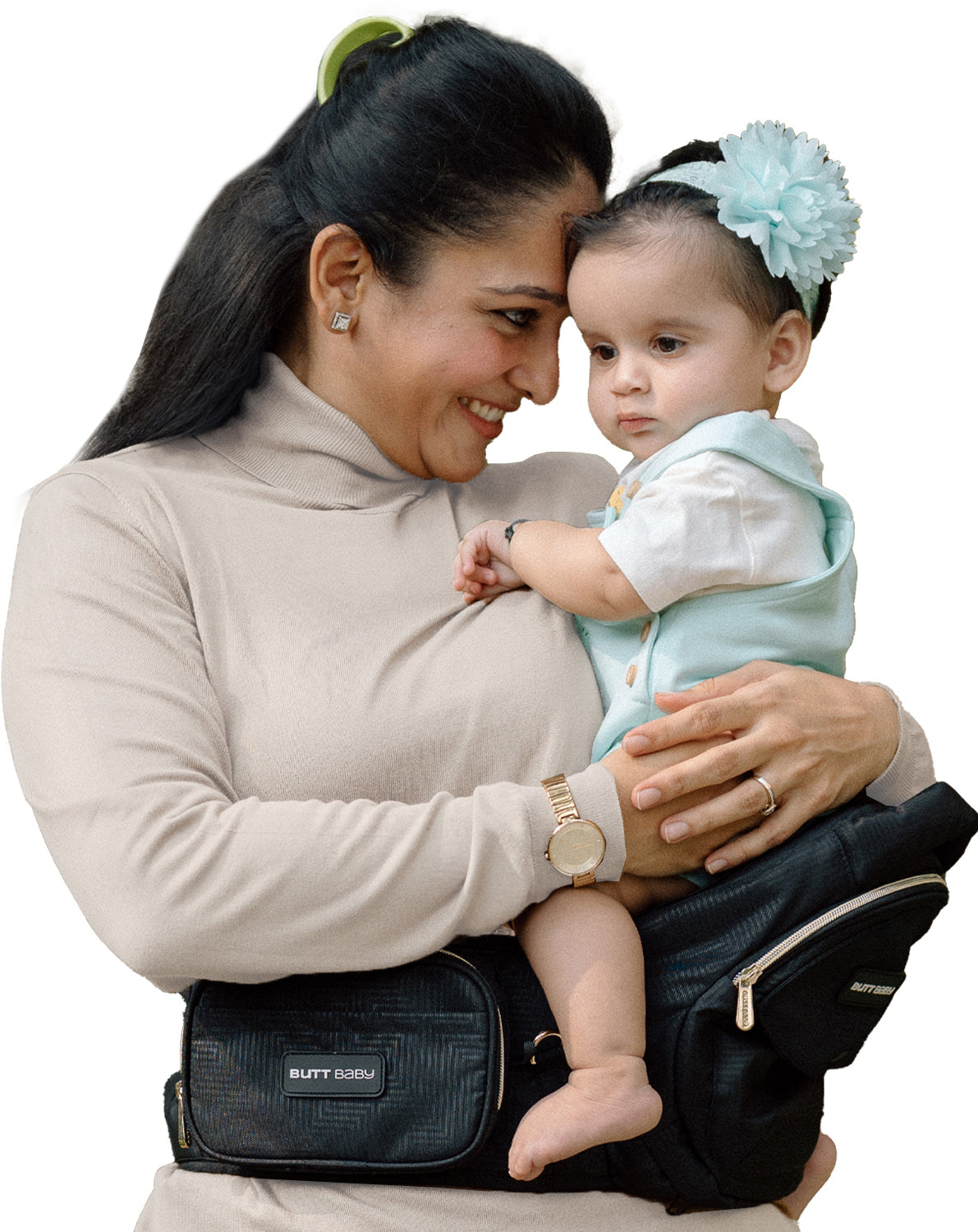 Black Gold Baby Carrier with Hip Seat