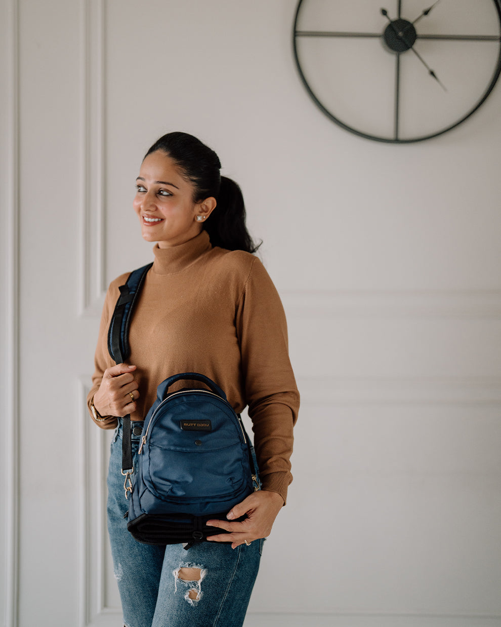 Navy Baby Carriers with Hip Seat