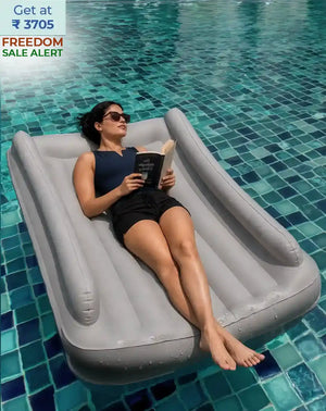 Portable Inflatable Air Bed with Automatic Pump | Smoky Grey | Butt Baby® SnoozeAway