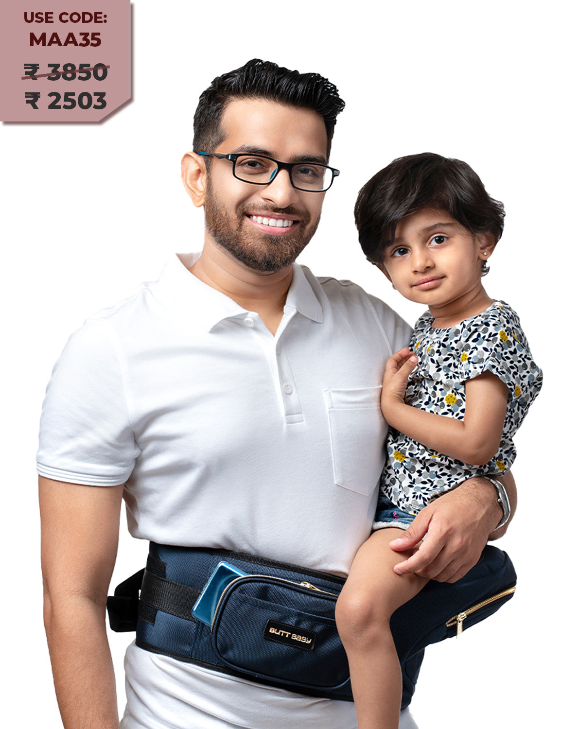 Navy Baby Carriers with Hip Seat