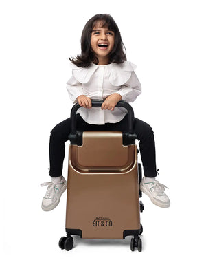 Kids Ride-On Suitcase | Rustic Bronze | Butt Baby Sit & Go®