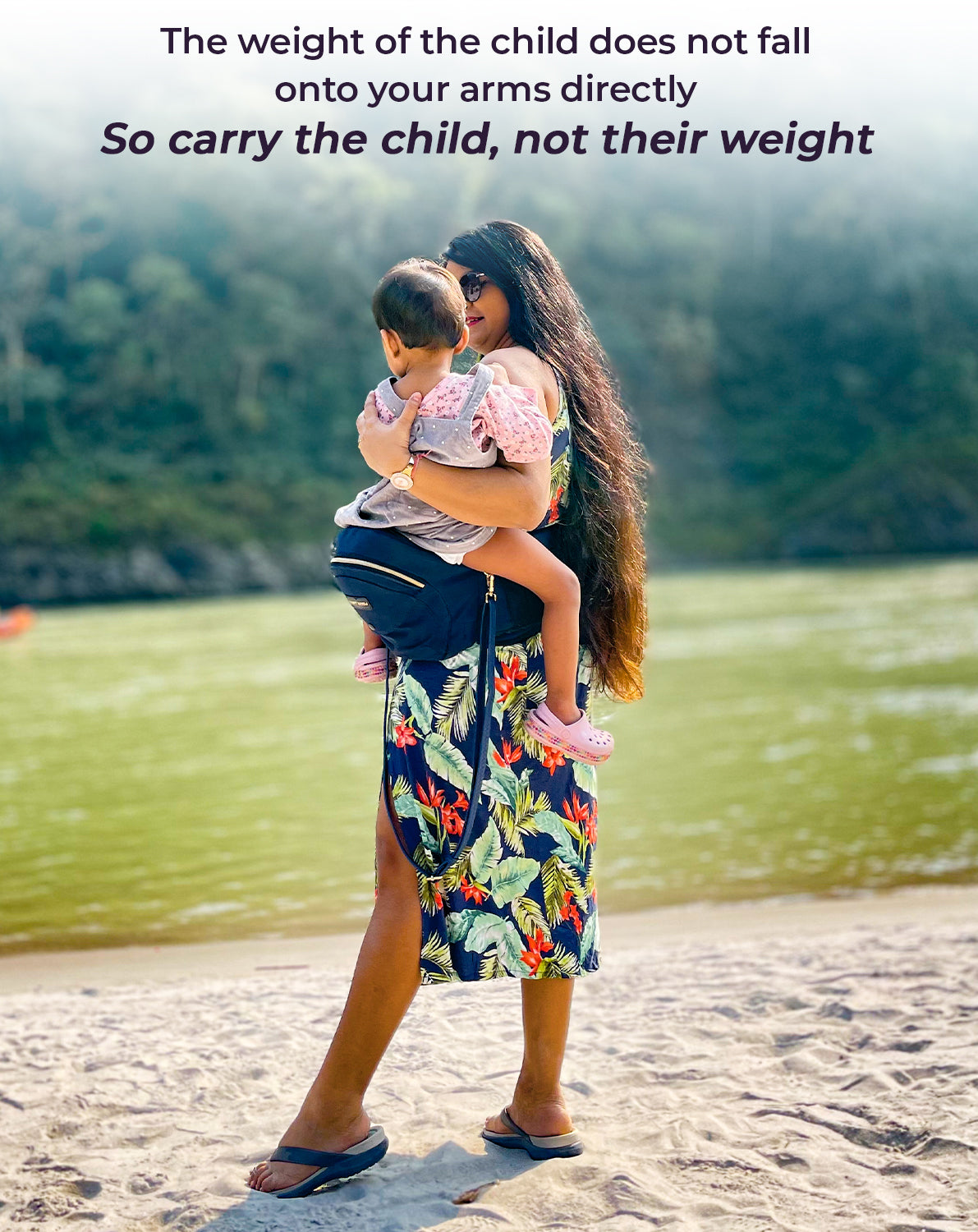 Navy baby sling carrier