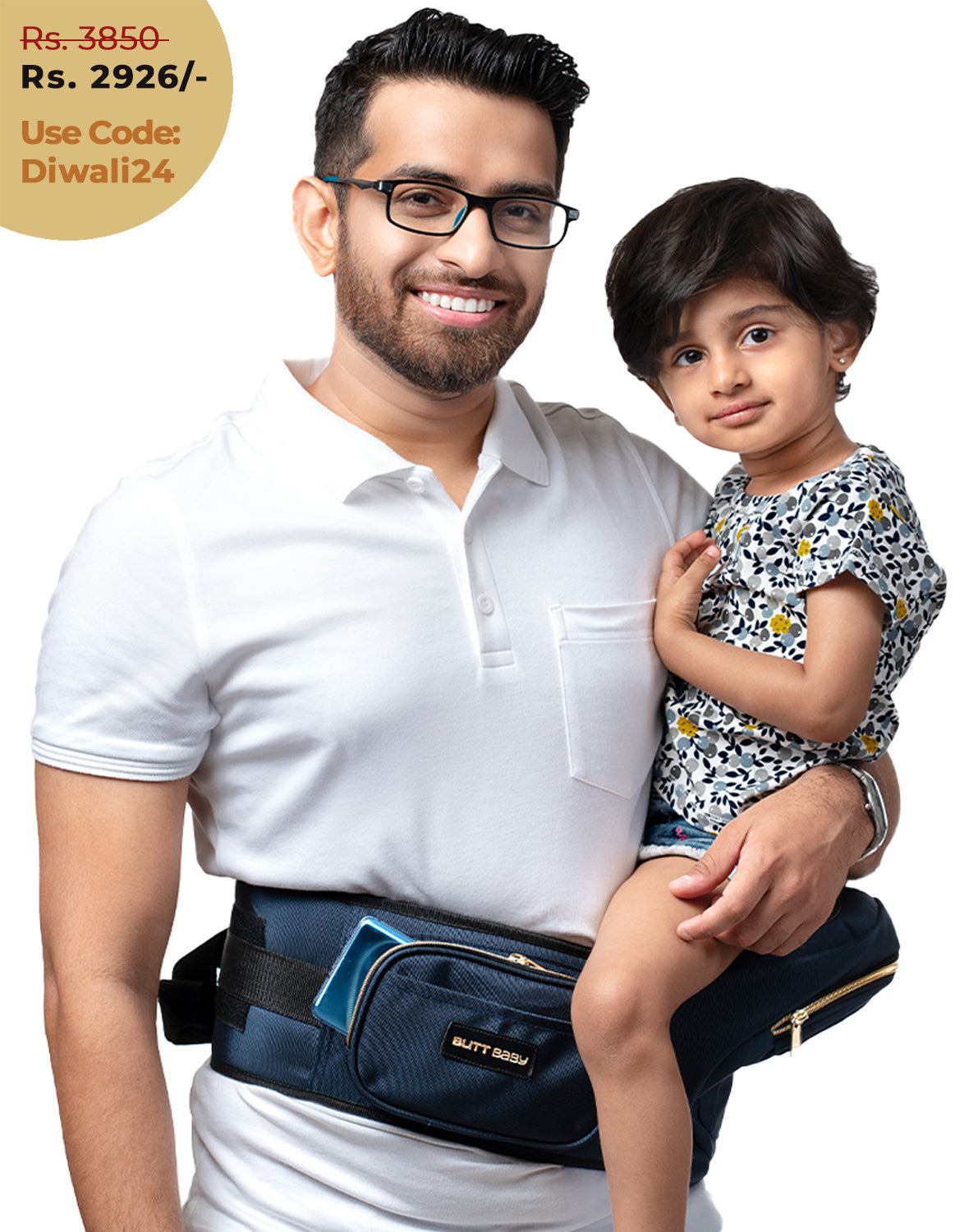 Navy Baby Carriers with Hip Seat