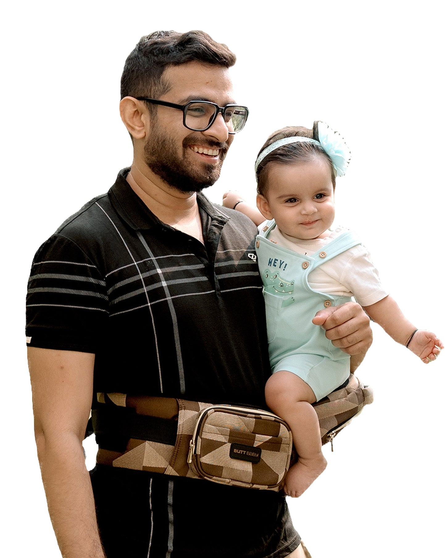 Brown Sand Baby Carrier with Hip Seat