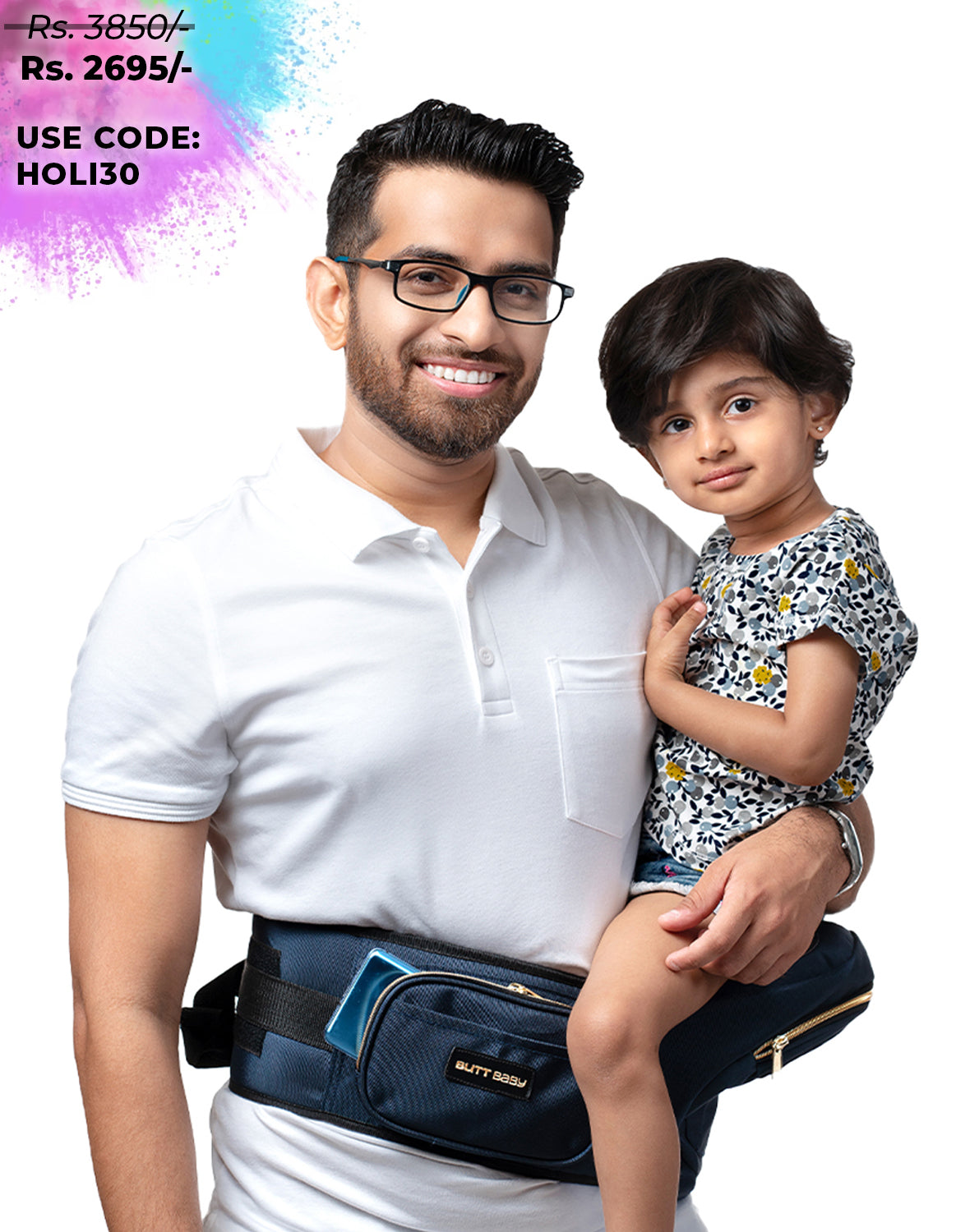 Navy Baby Carriers with Hip Seat