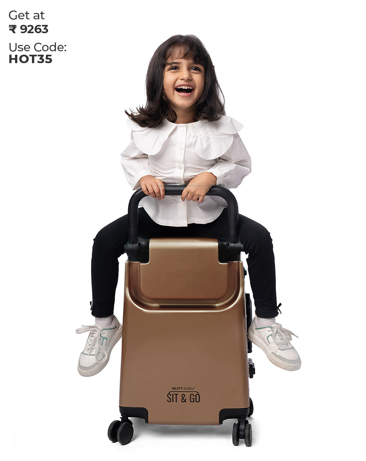 Rustic Bronze Cabin Luggage Carrier - Sit & Go