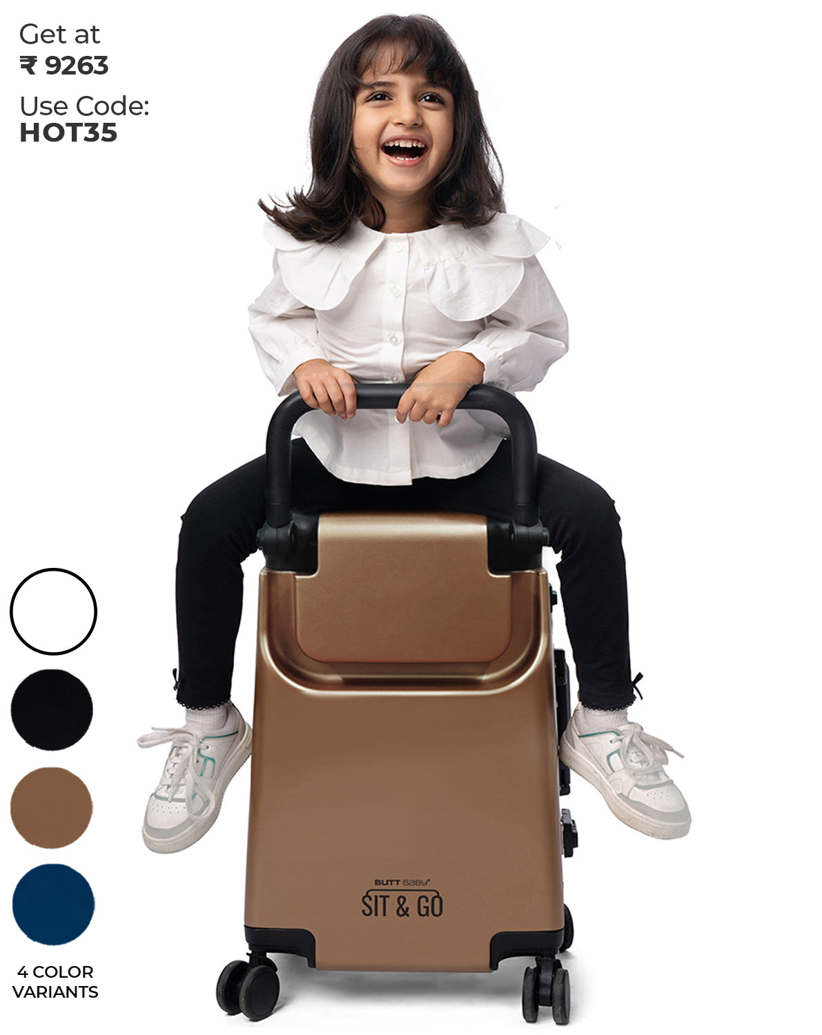 Rustic Bronze Cabin Luggage Carrier - Sit & Go