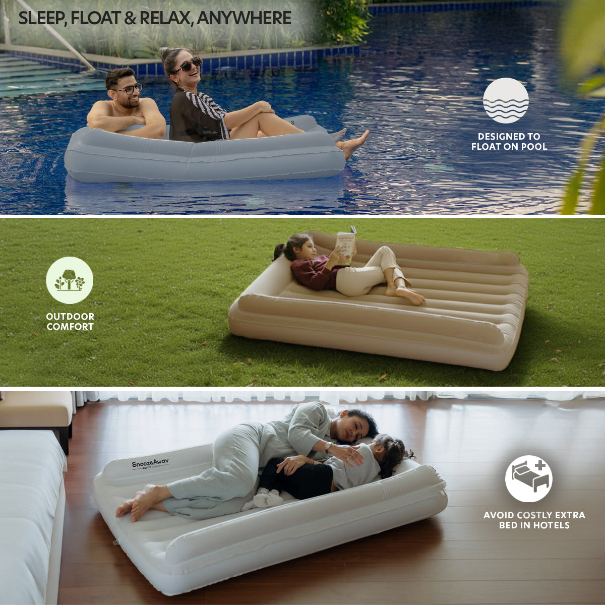 Desert Beige Inflatable Bed