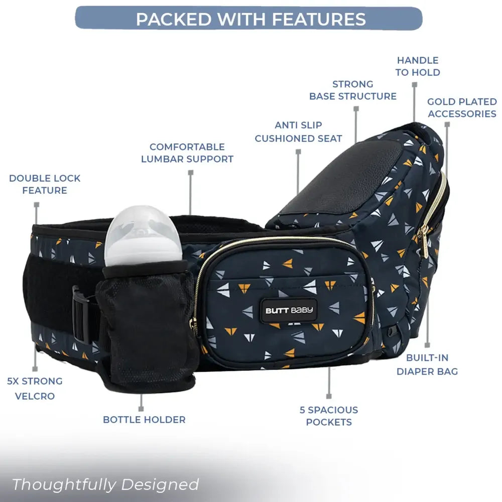 Airplanes Baby Carrier with Hip Seat