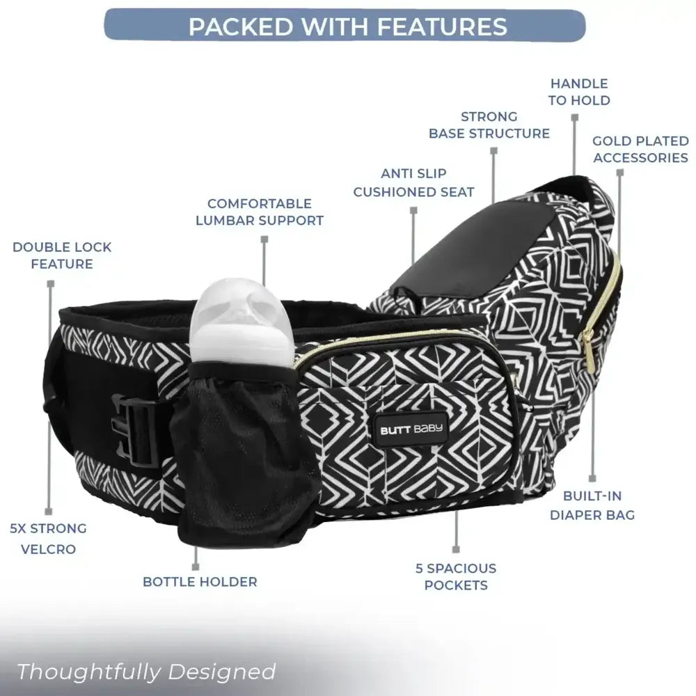 Tribal Route Baby Carrier with Hip Seat