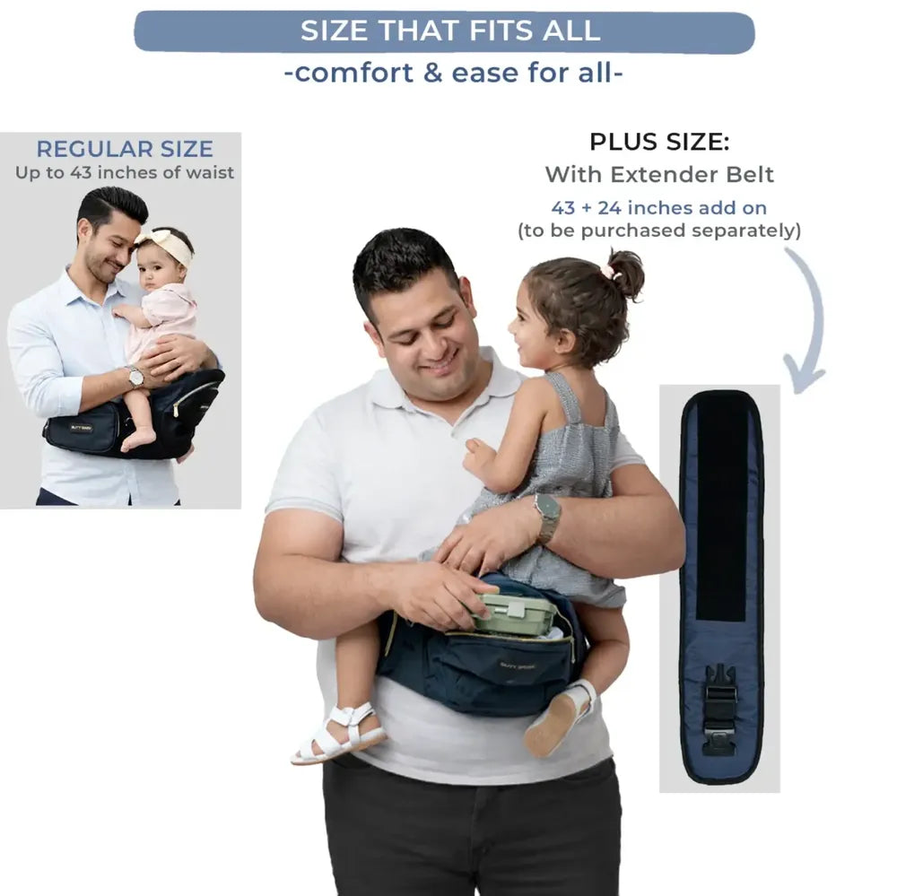 Navy Baby Carriers with Hip Seat