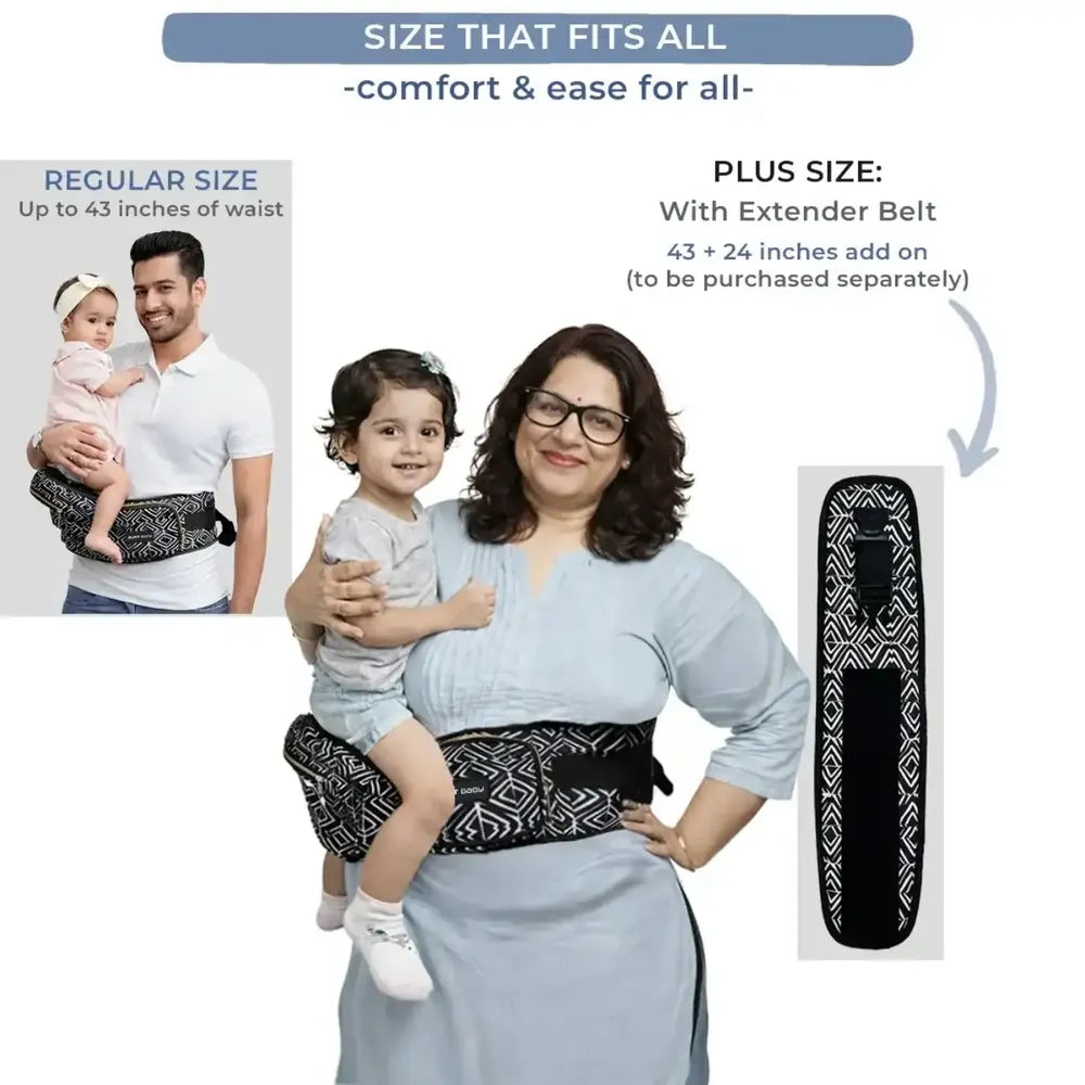 Tribal Route Baby Carrier with Hip Seat