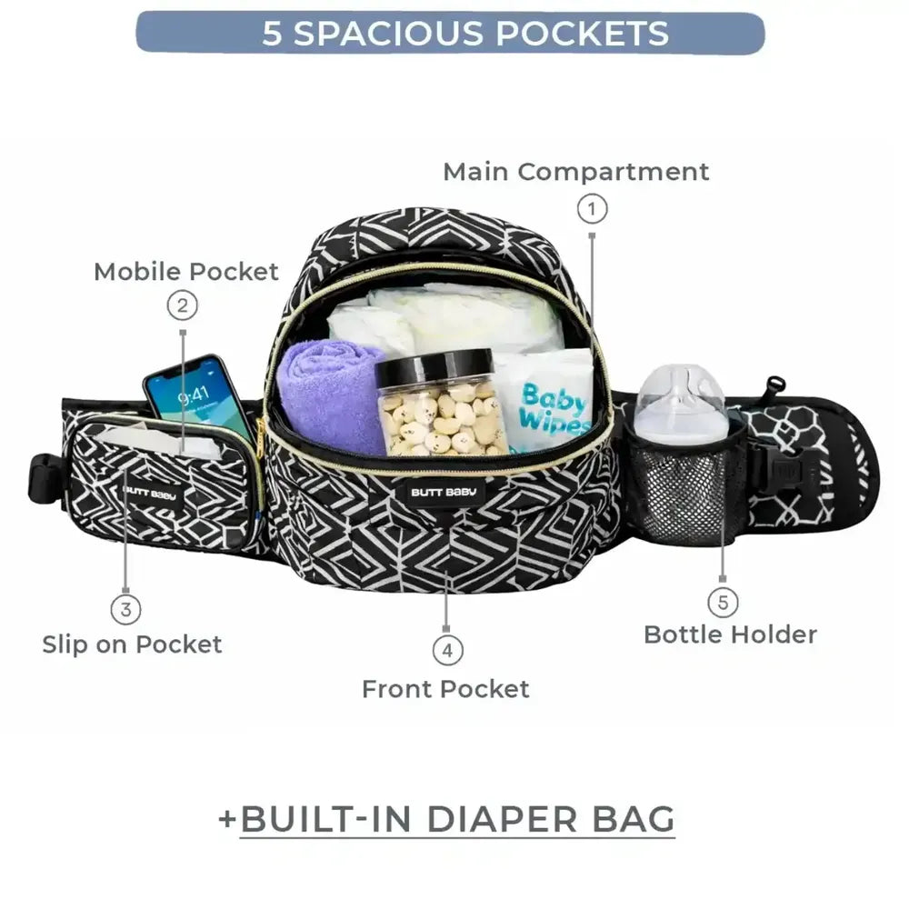 Tribal Route Baby Carrier with Hip Seat