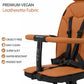 Butt Baby Get Going big kids to small kids travel stroller to scooter in burnt orange, premium vegan leatherette fabric, easy clean, super soft, water resistant, padded seat