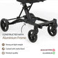 Butt Baby Get Going big kids travel stroller to scooter in ivory creme constructed with aluminium frame strong yet light weight premium quality.