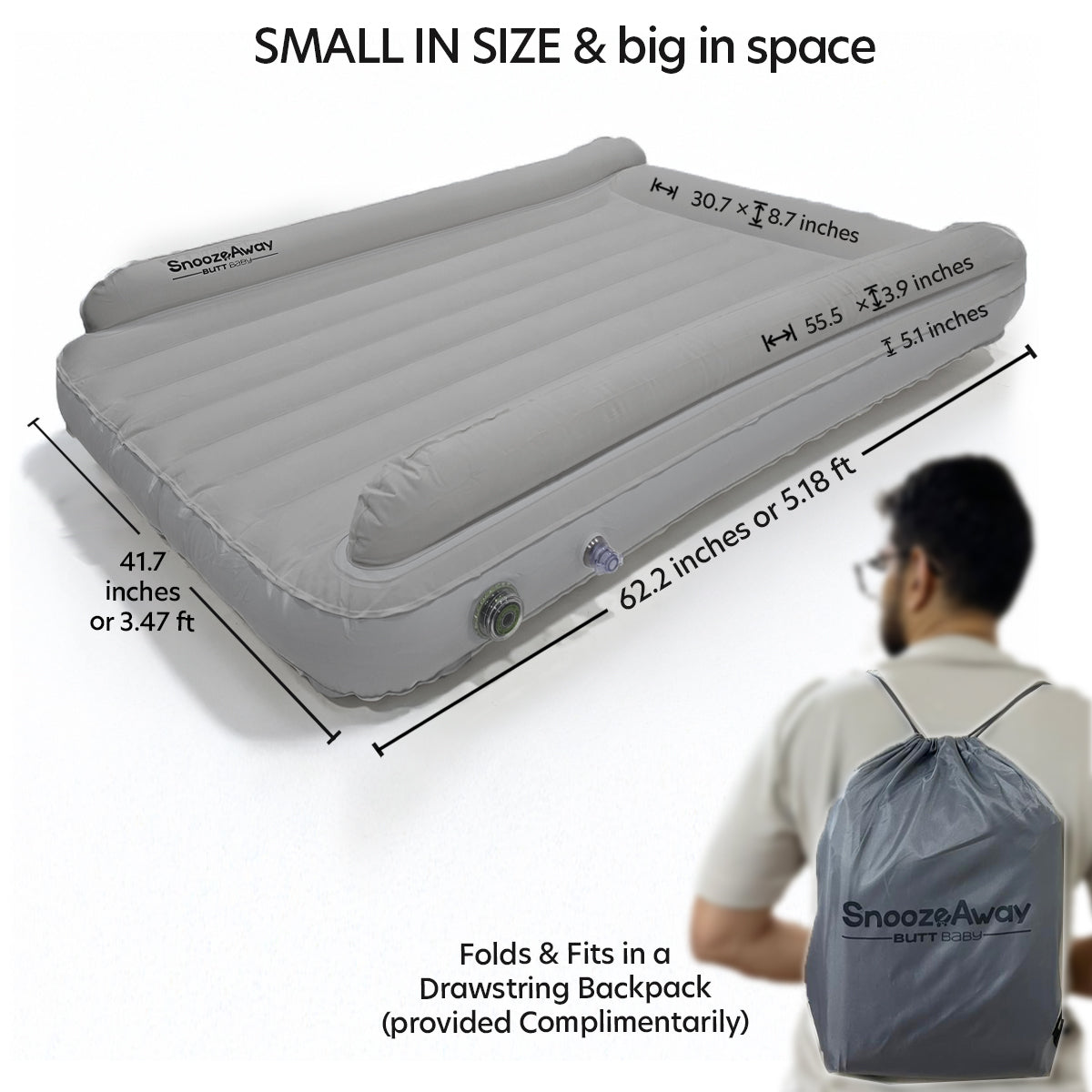 Smoky Grey Inflatable Bed