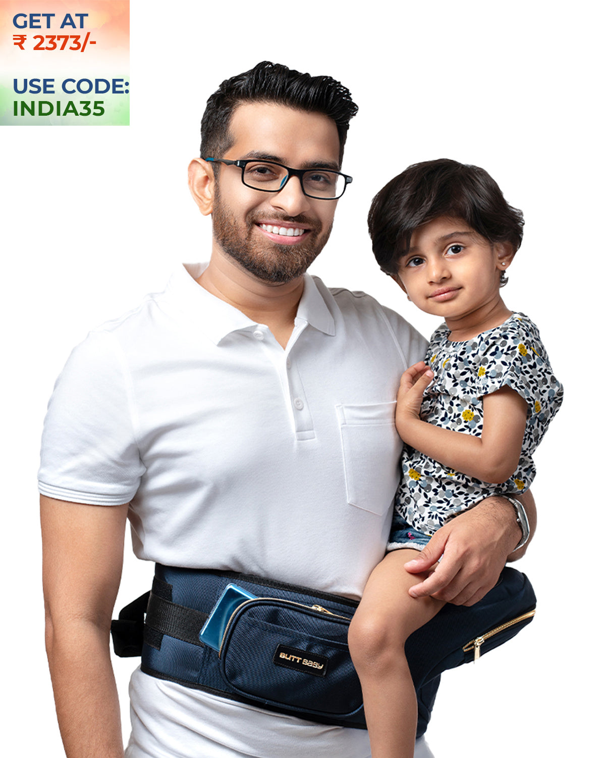 Navy Baby Carriers with Hip Seat