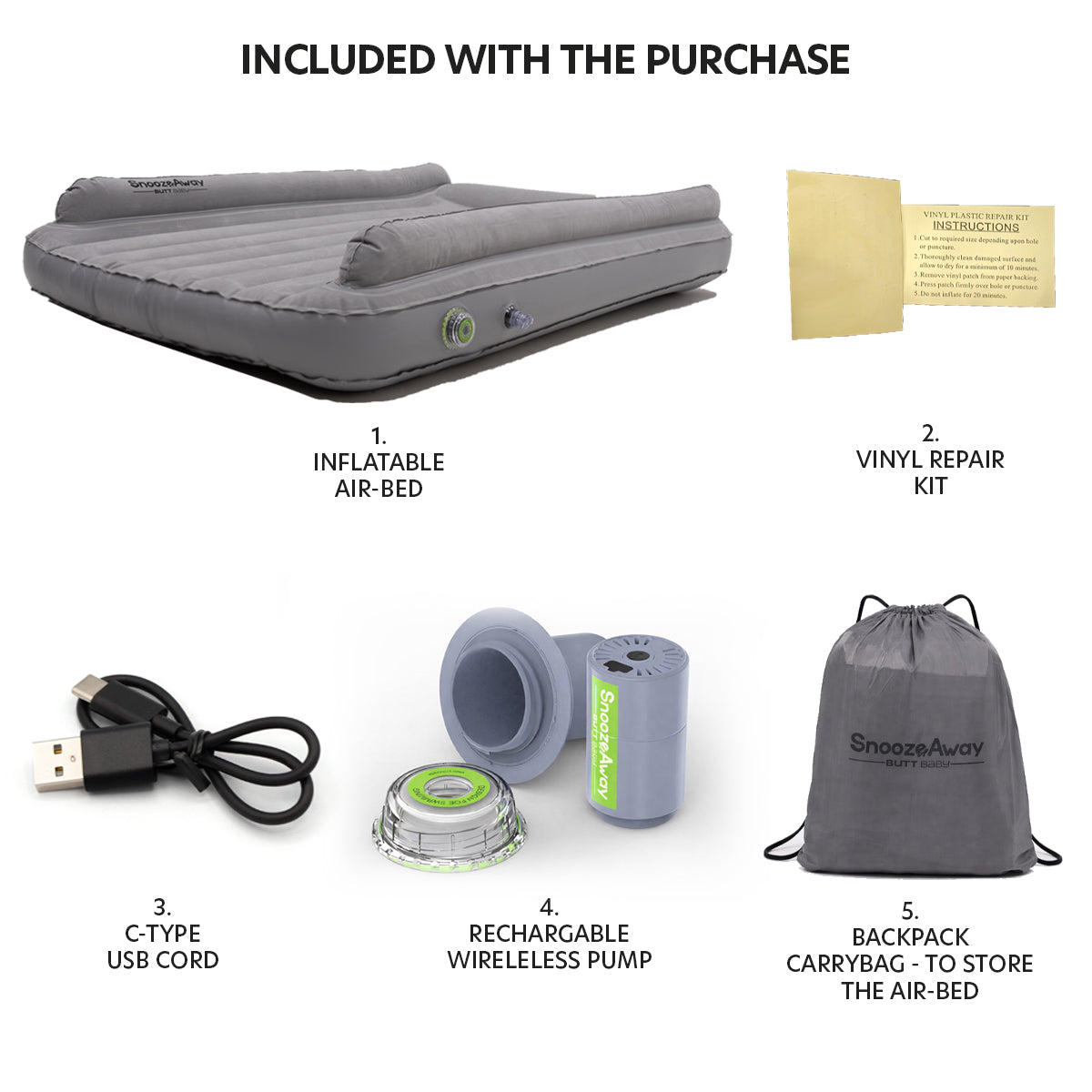 Smoky Grey Inflatable Bed