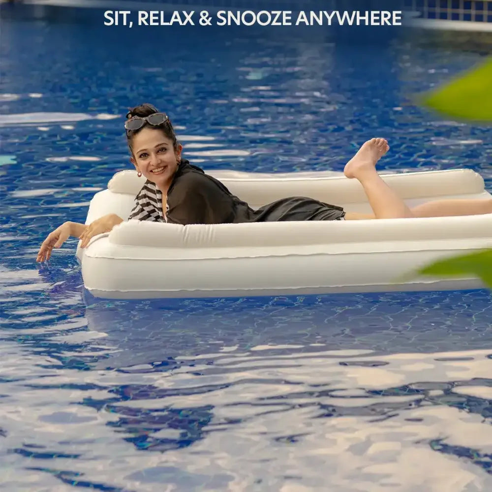 inflatable bed air mattress air bed for comfortable and portable use at swimming pool fun