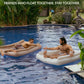 inflatable bed air mattress air bed for comfortable and portable use friends fun at swimming pool