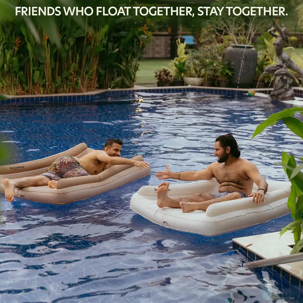 inflatable bed air mattress air bed for comfortable and portable use friends fun at swimming pool