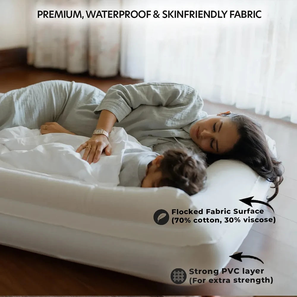 inflatable bed air mattress air bed for comfortable and portable use premium fabric