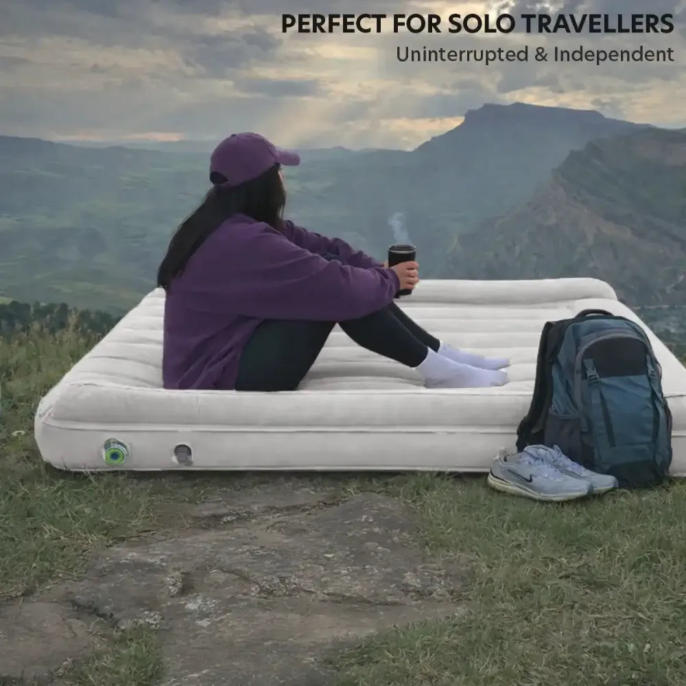 inflatable bed air mattress air bed for comfortable and portable use at mountain trekking
