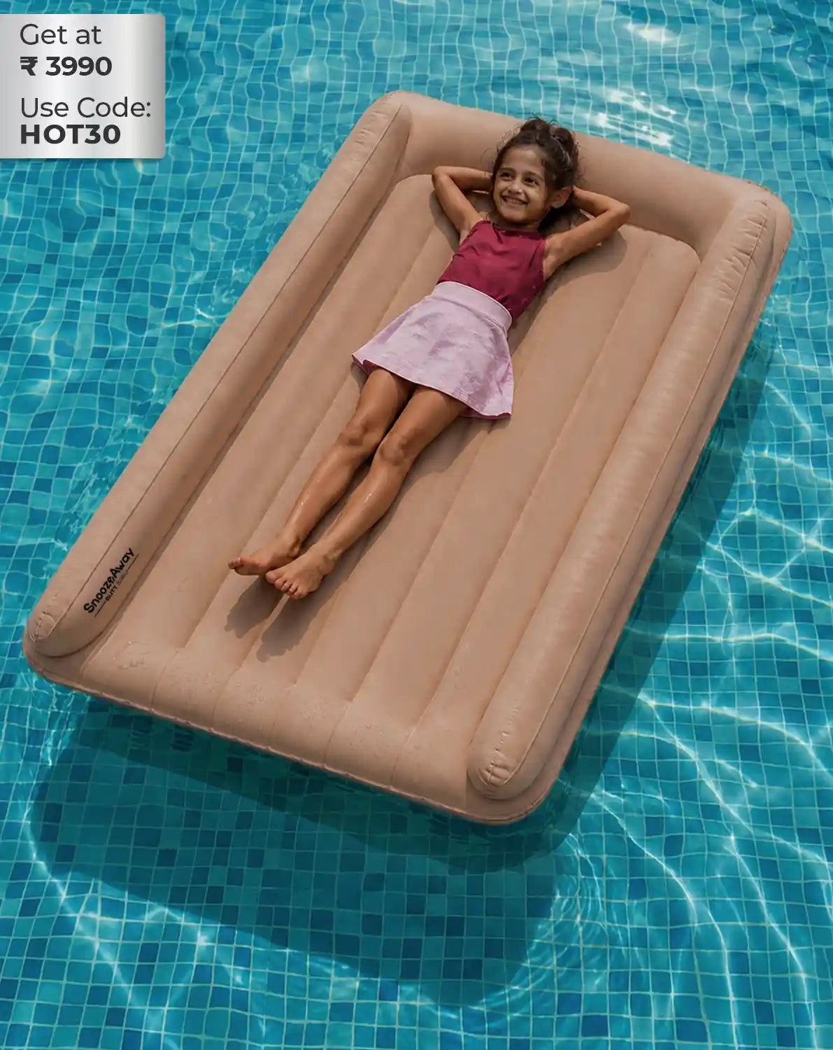 inflatable bed air mattress air bed for comfortable and portable use at swimming pool for fun and relax