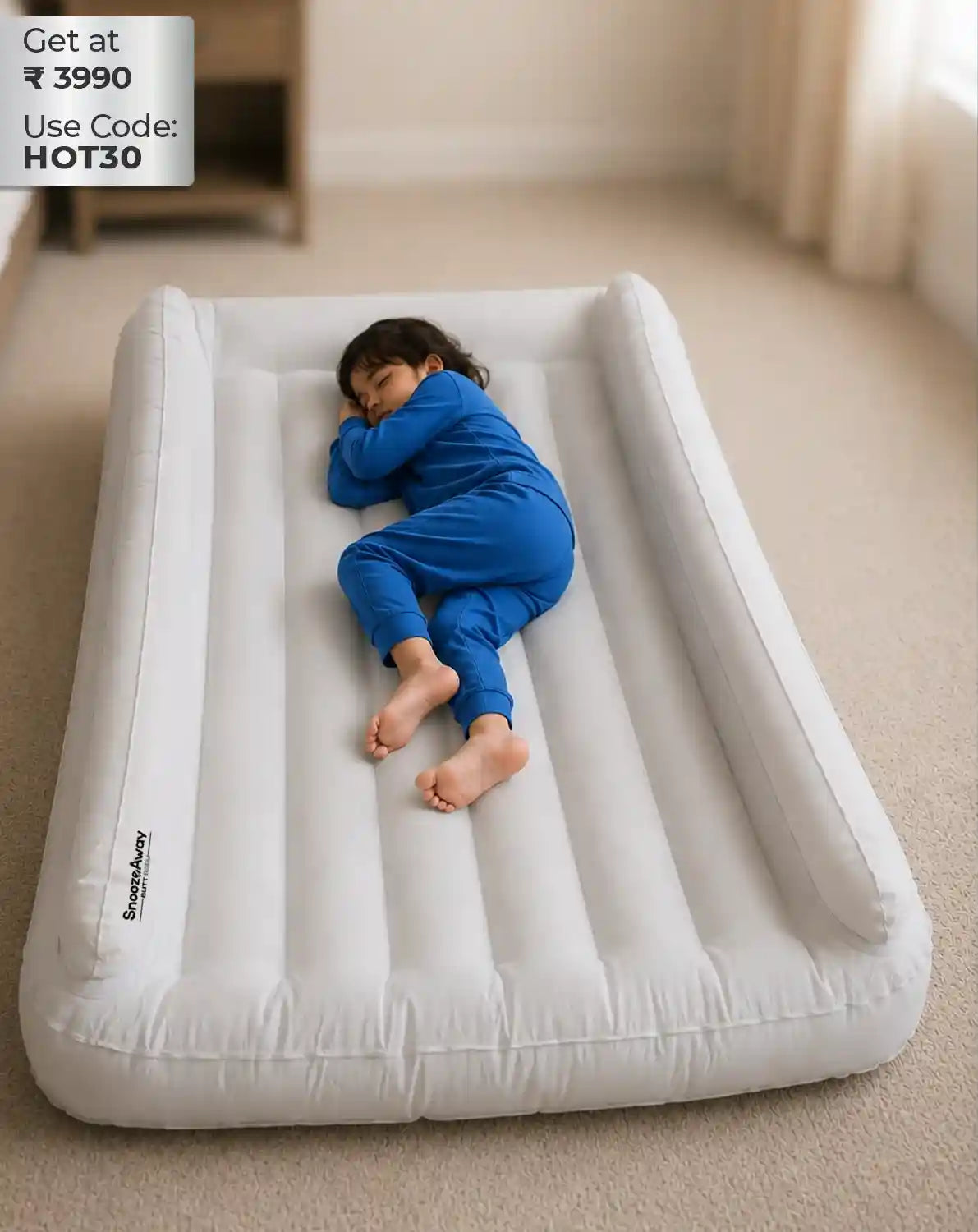 inflatable bed air mattress air bed for comfortable and portable use anywhere like hotel, beach, park, trekking 