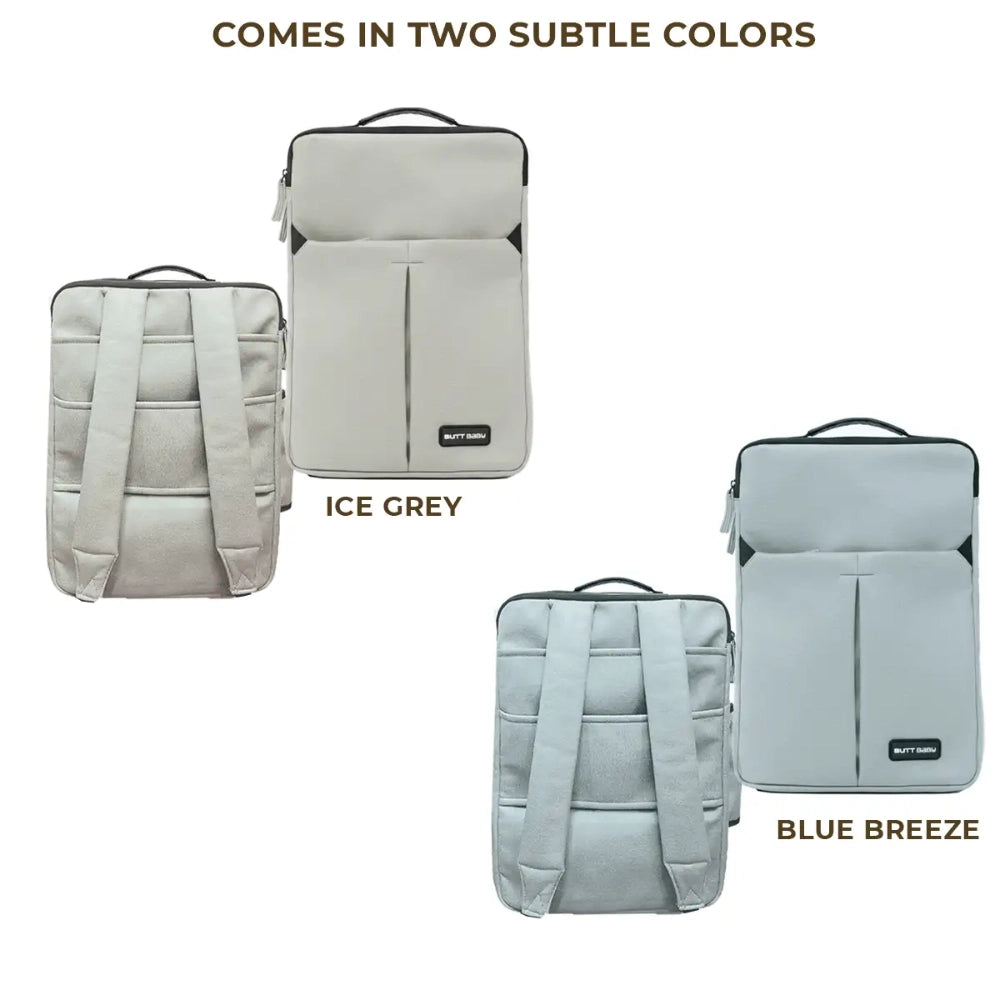 convertible travel jacket bag backpack with suitcase attachment for carrying electronics documents and travel essentials comes with two subtle colour