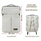 convertible travel jacket bag backpack with suitcase attachment for carrying electronics documents and travel essentials dimension