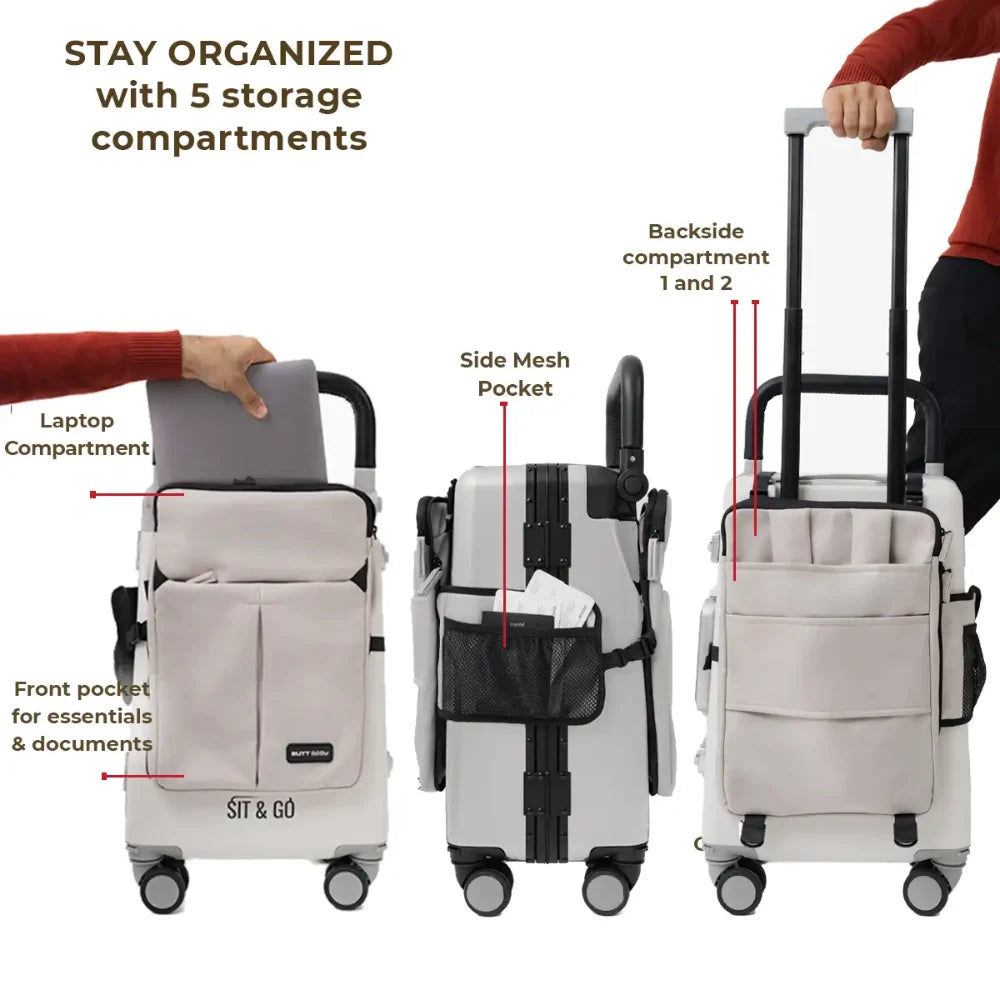 convertible travel jacket bag backpack with suitcase attachment for carrying electronics documents and travel essentials comes with 5 storage compartments