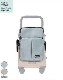 Stylish Convertible Travel Jacket Bag Backpack for Suitcase Attachment with Storage for Electronics and Documents | Sit & Go Jacket Bag ButtBaby