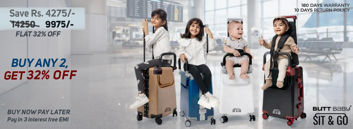 baby carrier trolley suitcase with smooth ride and secure design for airport use butt baby sit and go