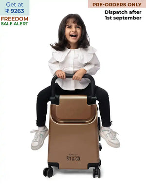 Kids Ride-On Suitcase | Rustic Bronze | Butt Baby Sit & Go®