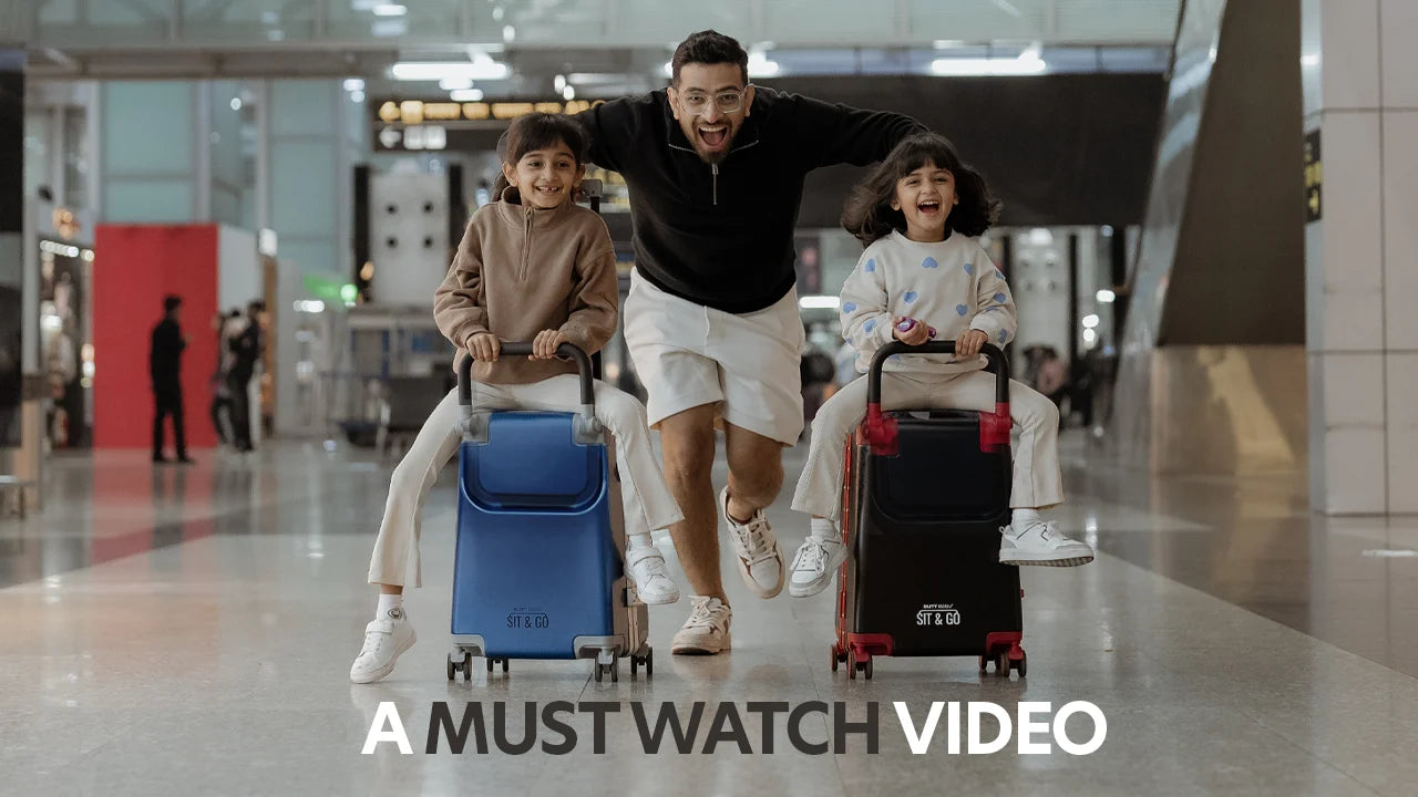 Load video: ride on suitcase sit and go use case video