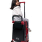 suitcase with baby seat ride on cabin luggage carrier for kids travel sit and go butt baby colour black