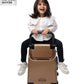 smart kids ride on suitcase cabin trolley baby carrier for smooth and comfortable travel use colour bronze Sit & go buttbaby