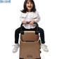 smart kids ride on suitcase cabin trolley baby carrier for smooth and comfortable travel use colour bronze Sit & go buttbaby