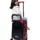 suitcase with baby seat ride on cabin luggage carrier for kids travel sit and go butt baby colour of the month black