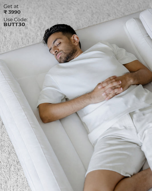 Warm Ivory Inflatable Bed