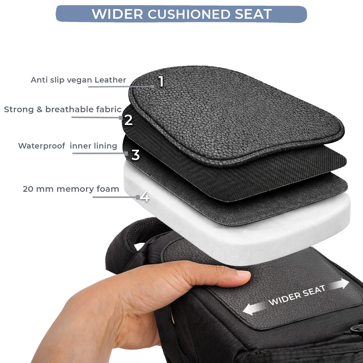 Black Gold Baby Carrier with Hip Seat