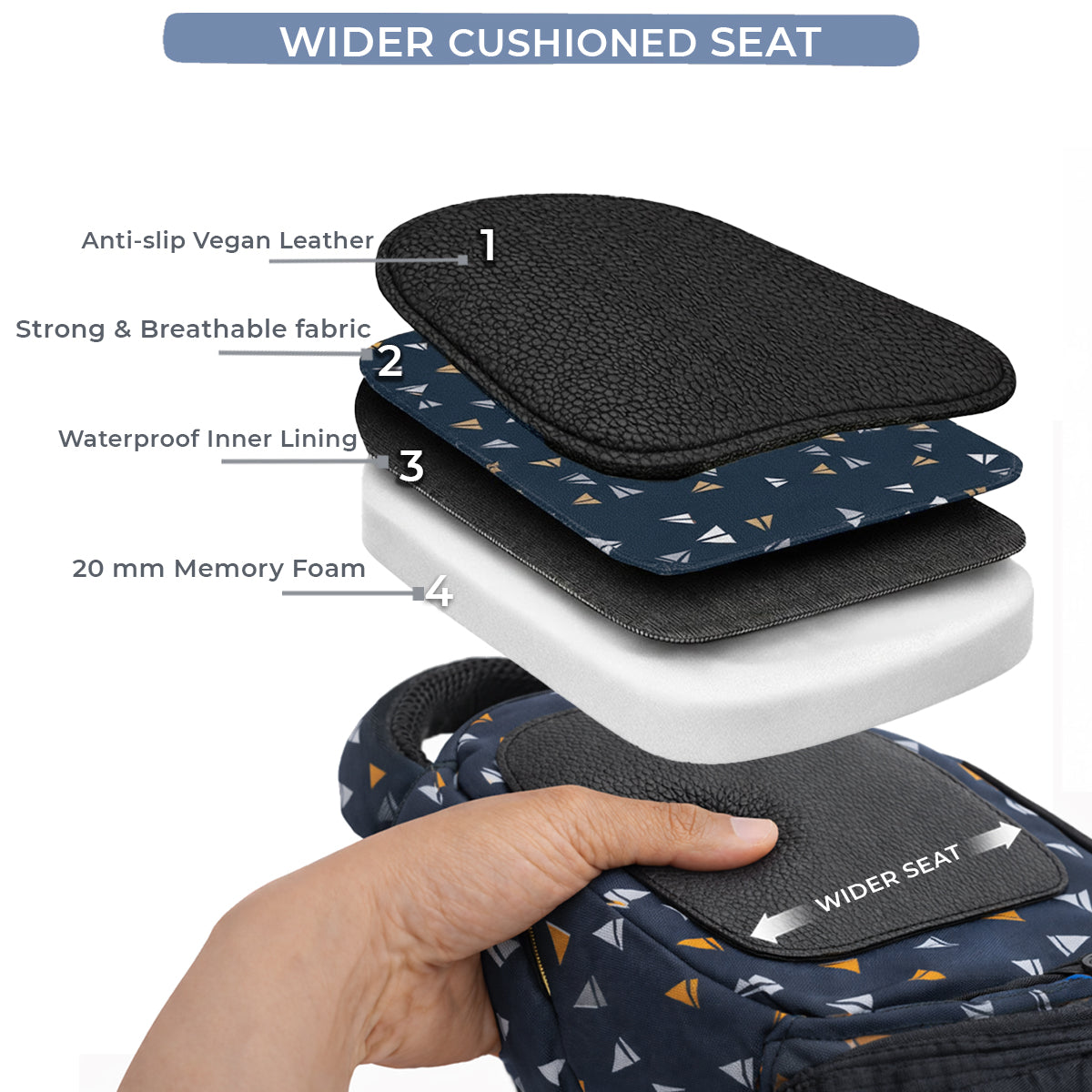 Airplanes Baby Carrier with Hip Seat