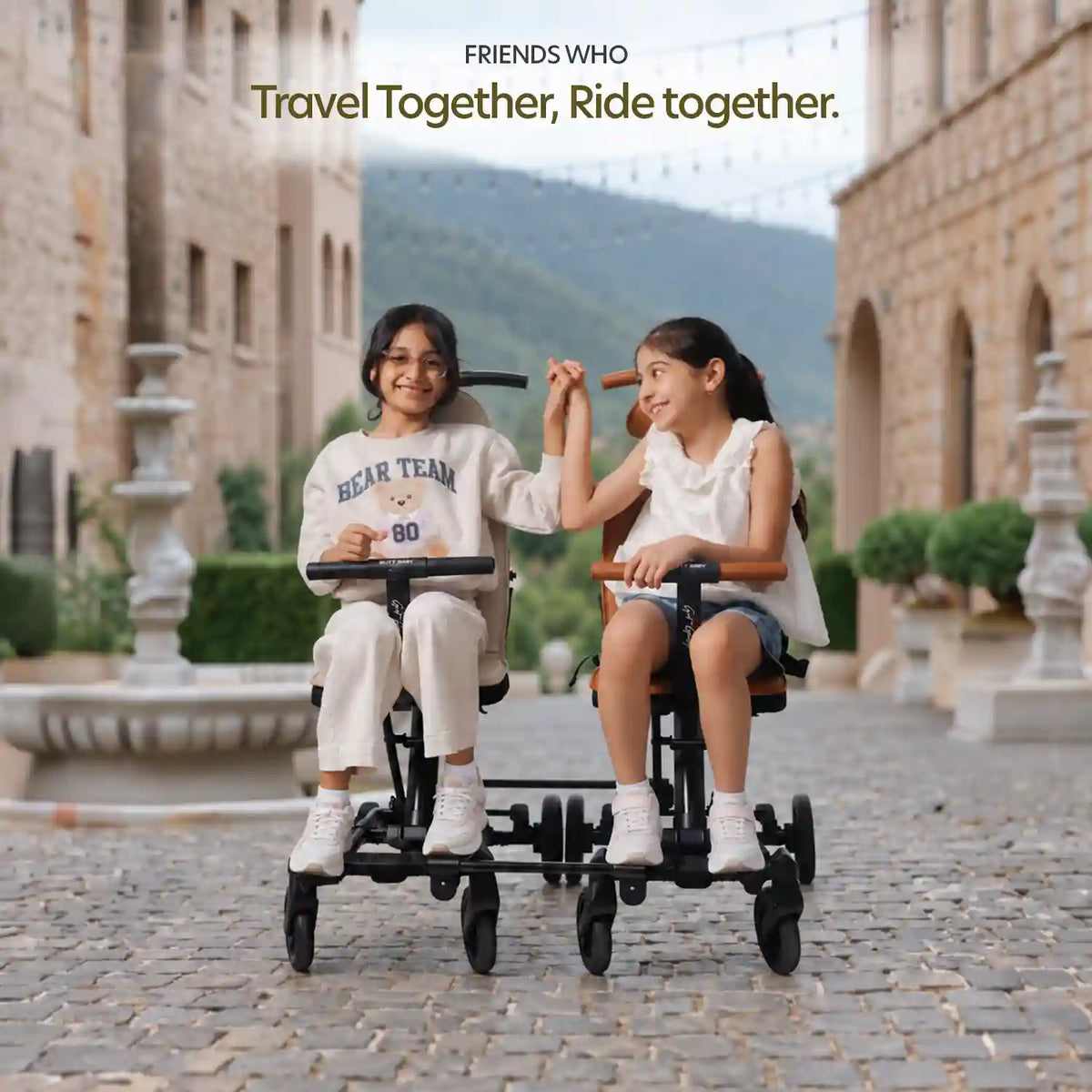 sibling connector for get going stroller accessories for joining two get going stroller one push and two move for siblings, twins and friends travel together ride together