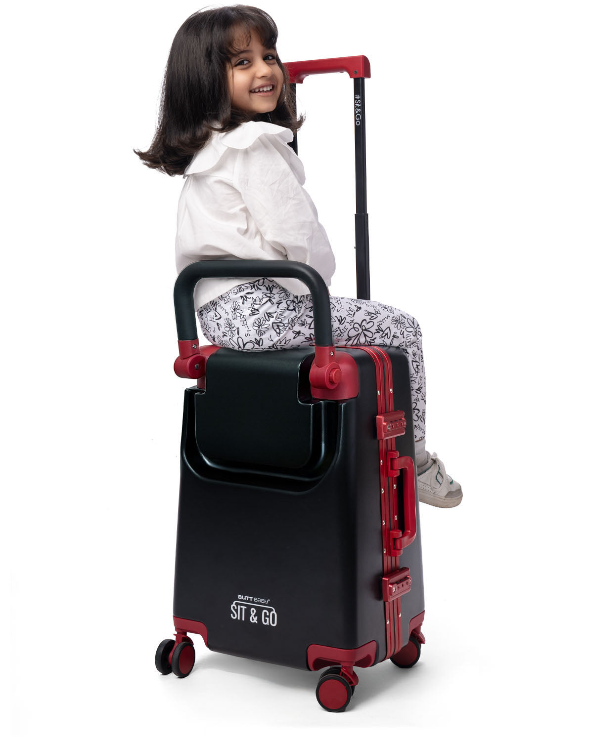Intense Black Sit Go Cabin Trolley – Airport Luggage Bag