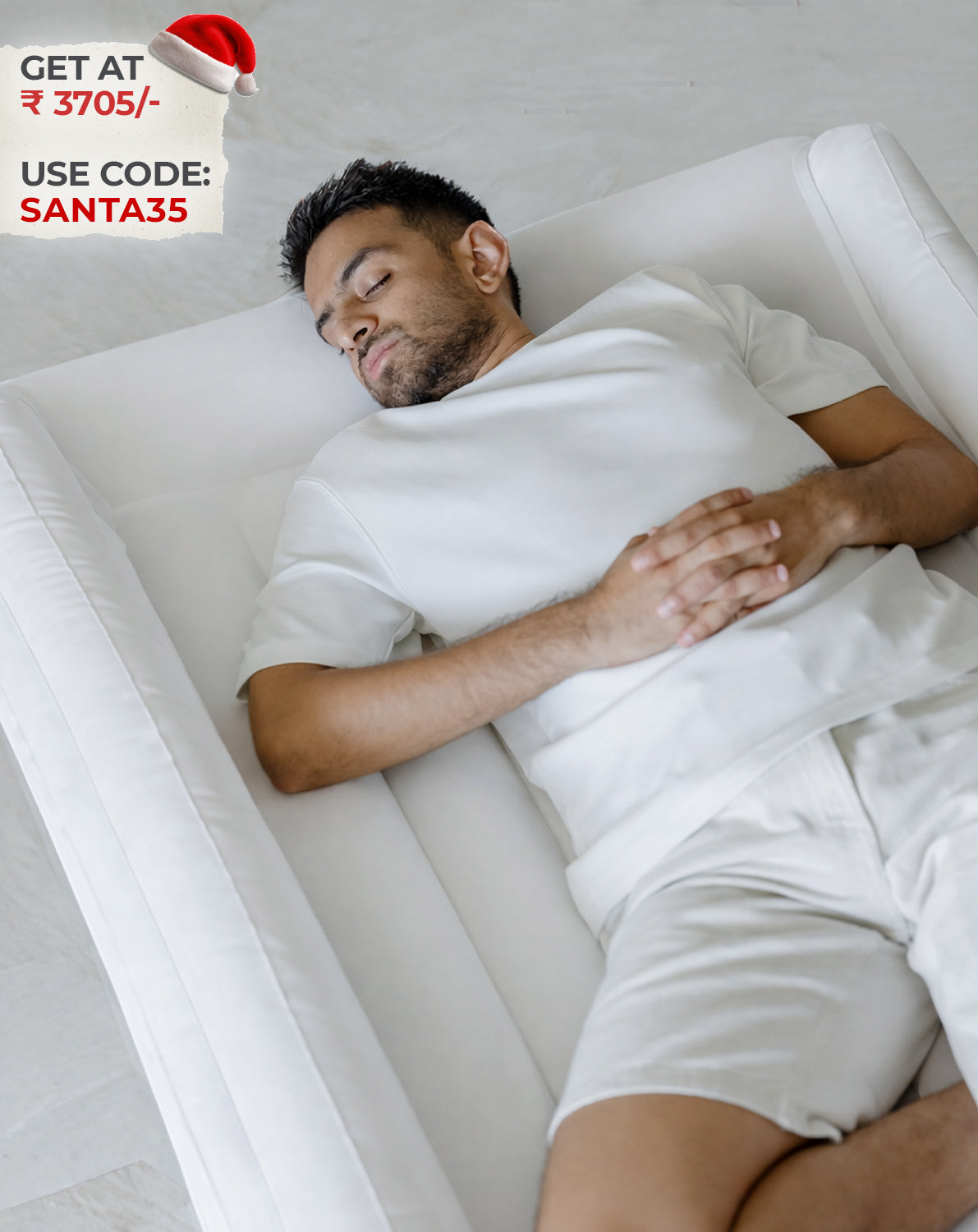 Warm Ivory Inflatable Bed