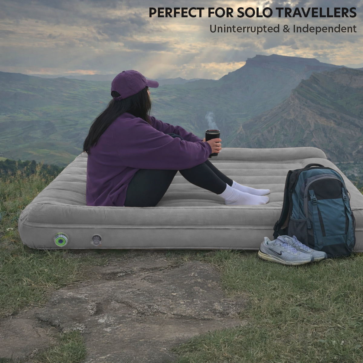 Smoky Grey Inflatable Bed