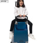 kids ride on suitcase cabin trolley baby carrier for smooth and comfortable travel use sit and go butt baby colour blue
