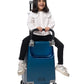 kids ride on suitcase cabin trolley baby carrier for smooth and comfortable travel use sit and go butt baby colour blue